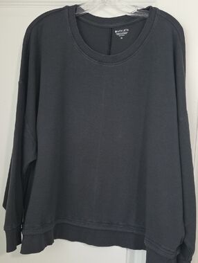 Athleta Dark Charcoal Relaxed Crewneck Top